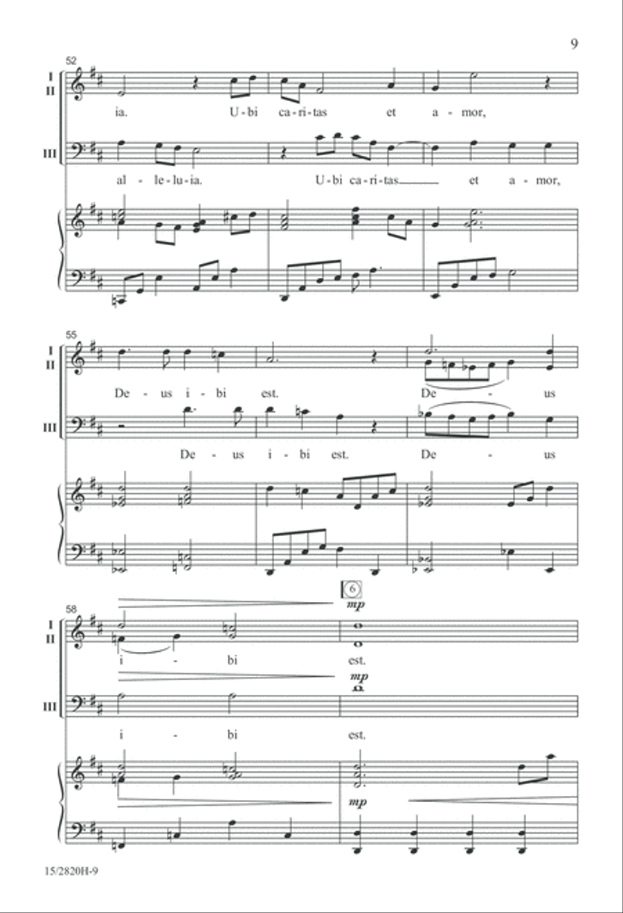 Ubi Caritas 3-Part scores gallery preview page 10
