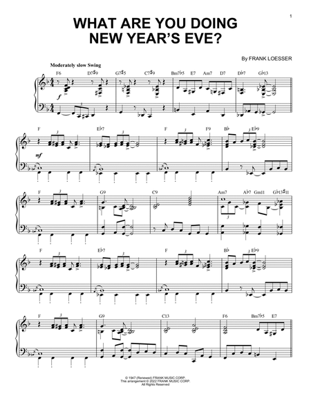 What Are You Doing New Year's Eve? [Jazz version] (arr. Brent Edstrom)