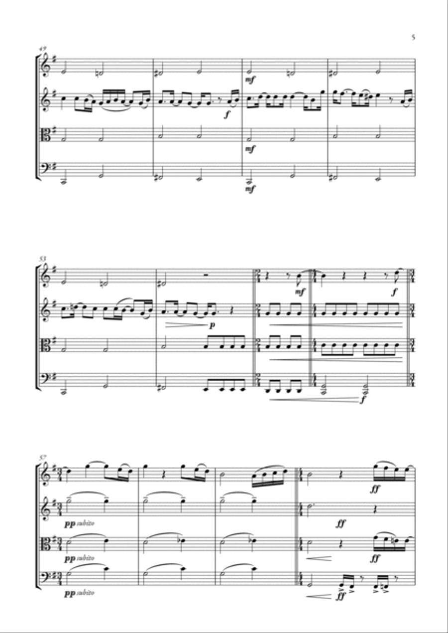 Take Me To Church String Quartet scores gallery preview page 5