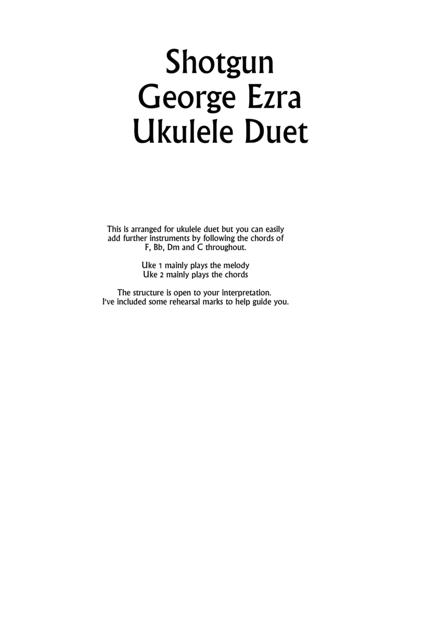 Shotgun Ukulele scores gallery preview page 1
