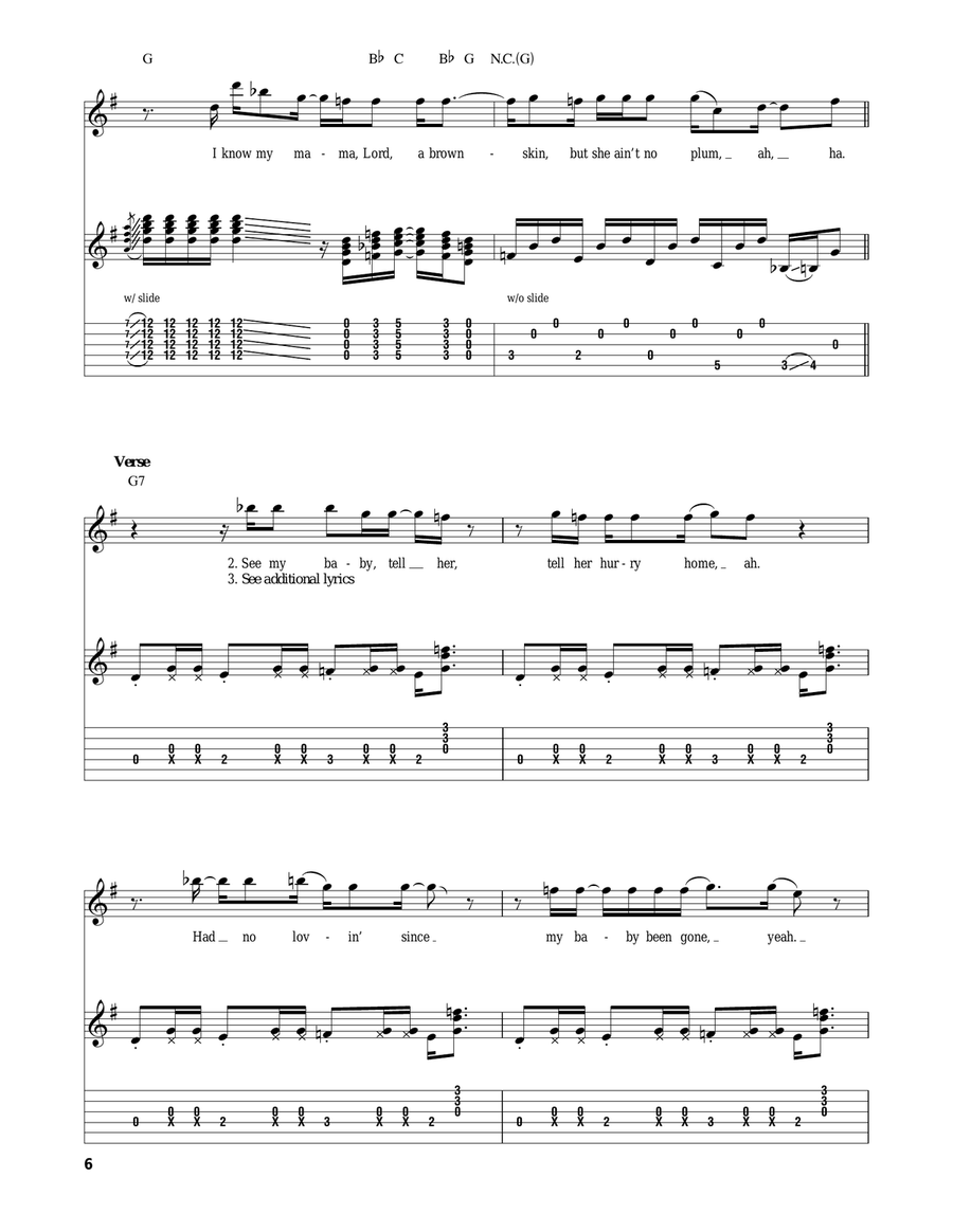 Travelling Riverside Blues Electric Guitar scores gallery preview page 6