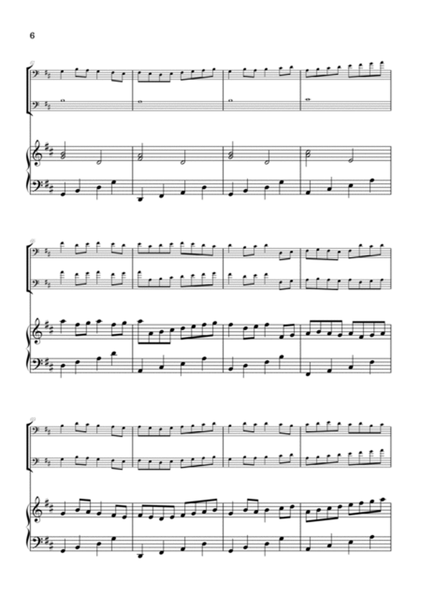 Pachelbel Canon in D • bassoon duet sheet music w/ piano accompaniment image number null