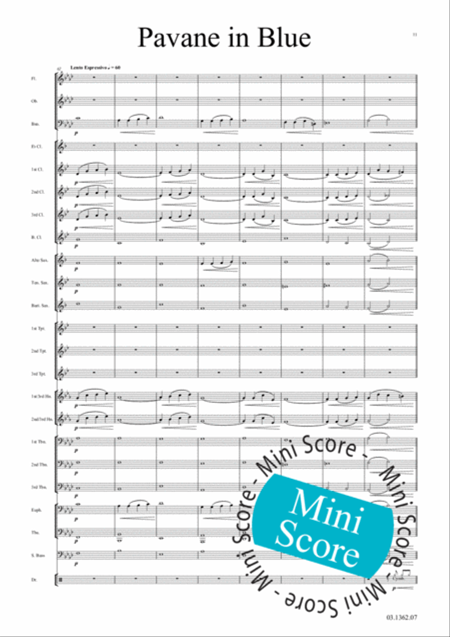 Fascinating Drums / Pavane In Blue Concert Band scores gallery preview page 17