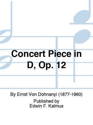 Book cover for Concert Piece in D, Op. 12
