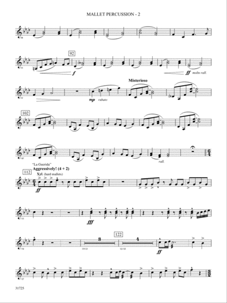 Iberian Escapades: Mallets Concert Band scores gallery preview page 2