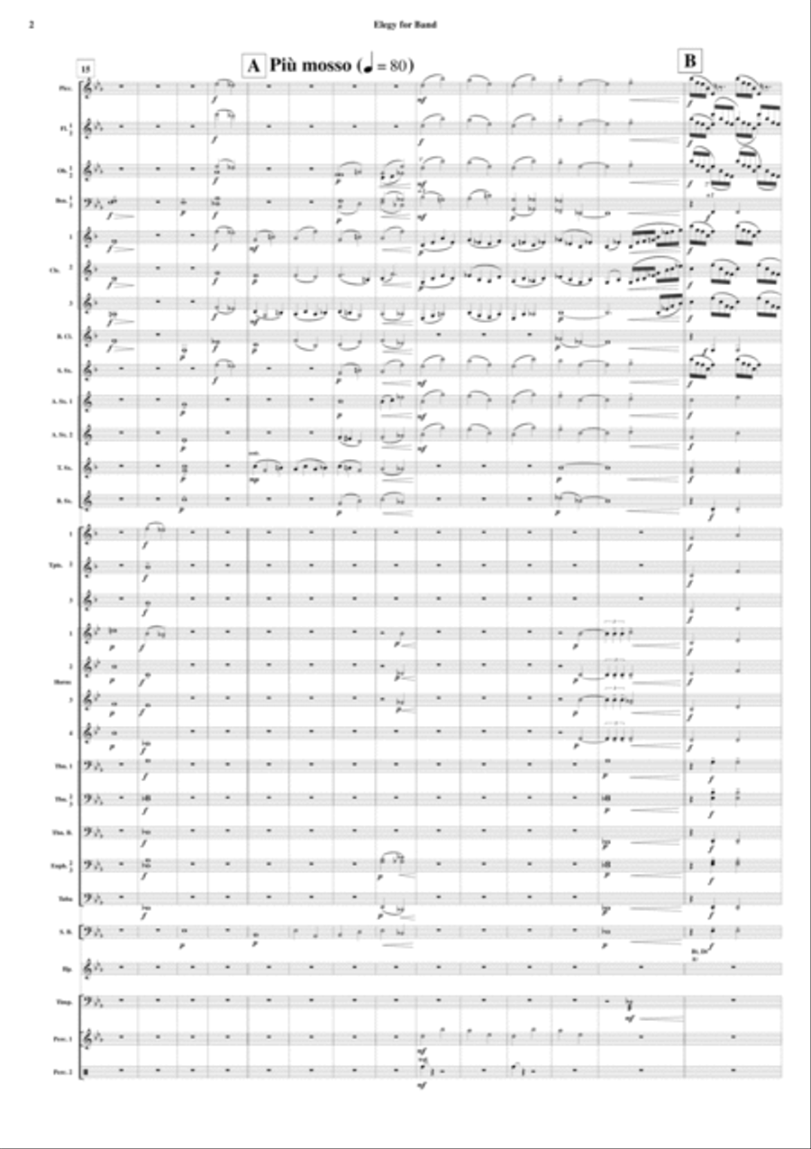 Elegy for Band Concert Band scores gallery preview page 3