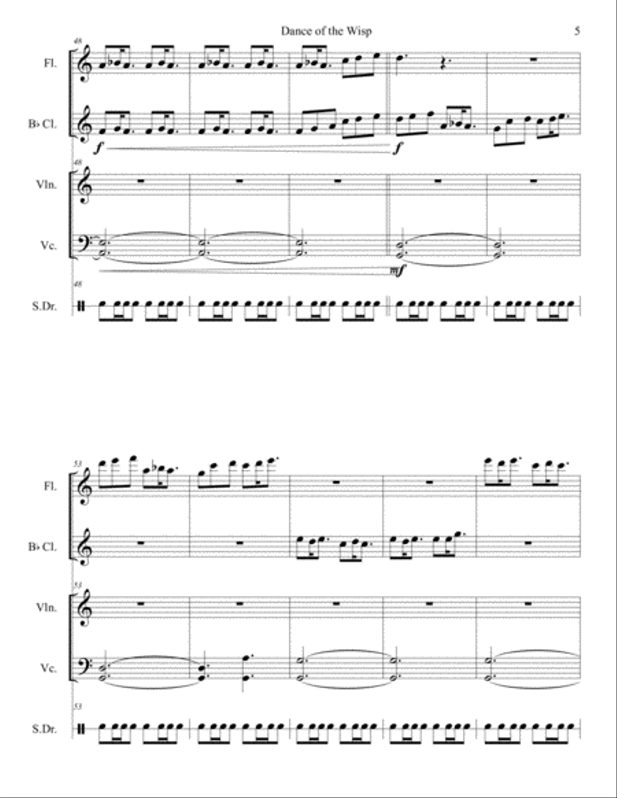 Dance of the Wisp Small Ensemble scores gallery preview page 6