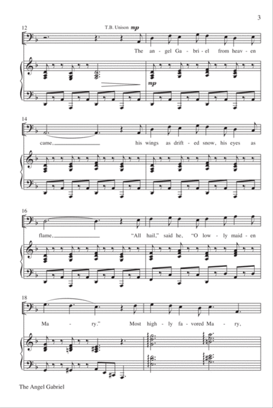 The Angel Gabriel 4-Part scores gallery preview page 4