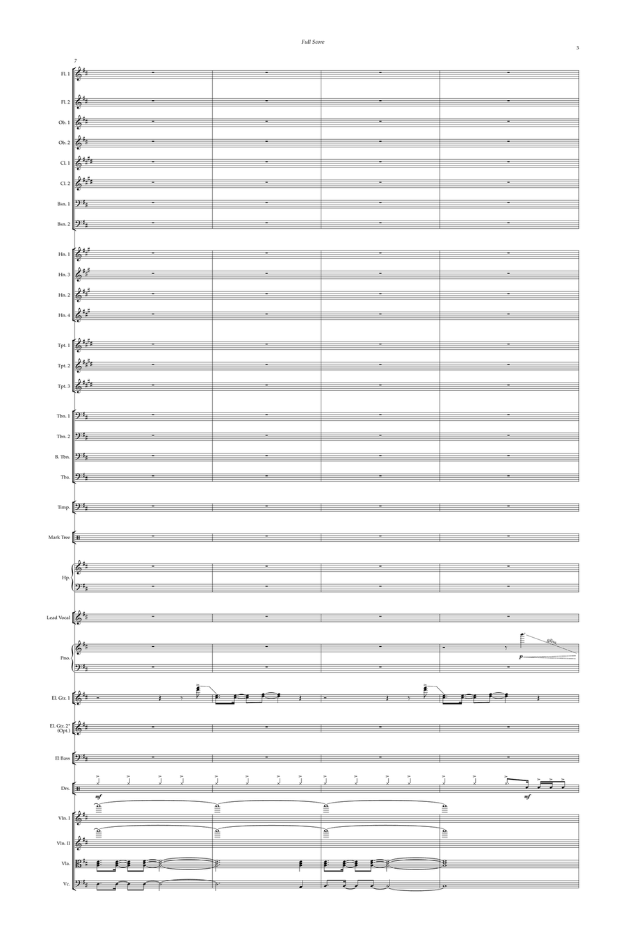Play Our Love's Theme Full Orchestra scores gallery preview page 3