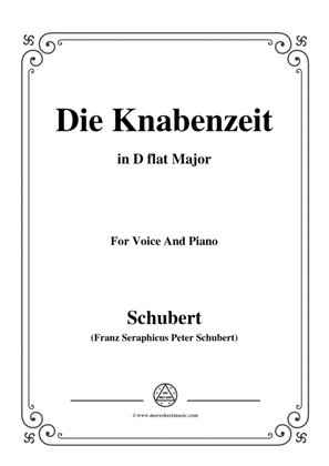 Schubert-Die Knabenzeit,in D flat Major,for Voice&Piano