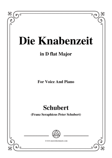 Schubert-Die Knabenzeit,in D flat Major,for Voice&Piano image number null