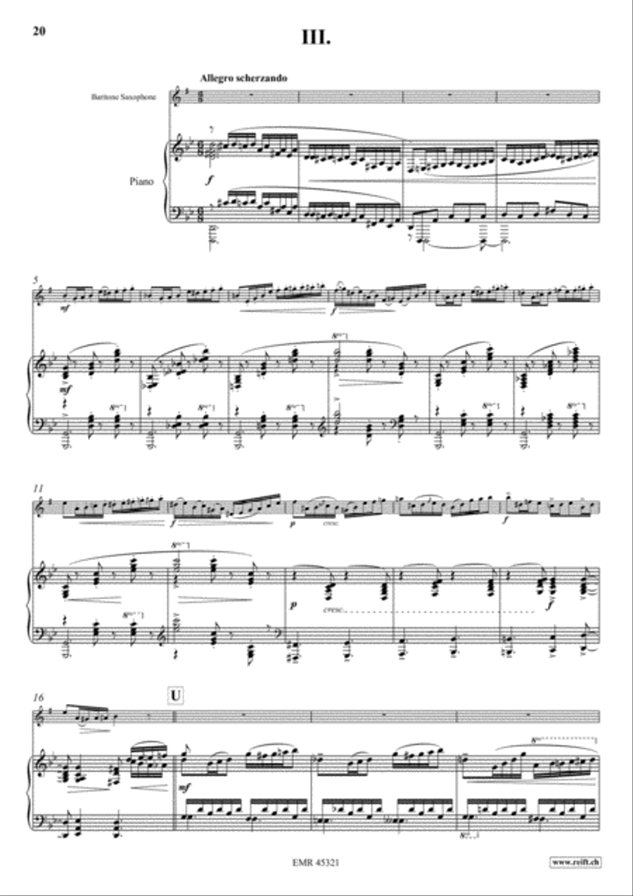 Konzert No. 1 g-moll Baritone Saxophone scores gallery preview page 9
