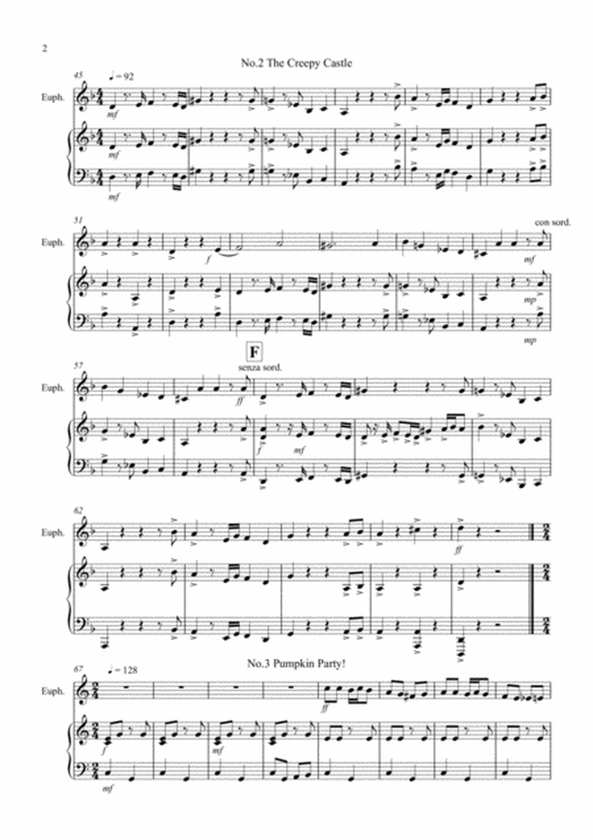 3 Halloween Pieces for Euphonium and Piano image number null
