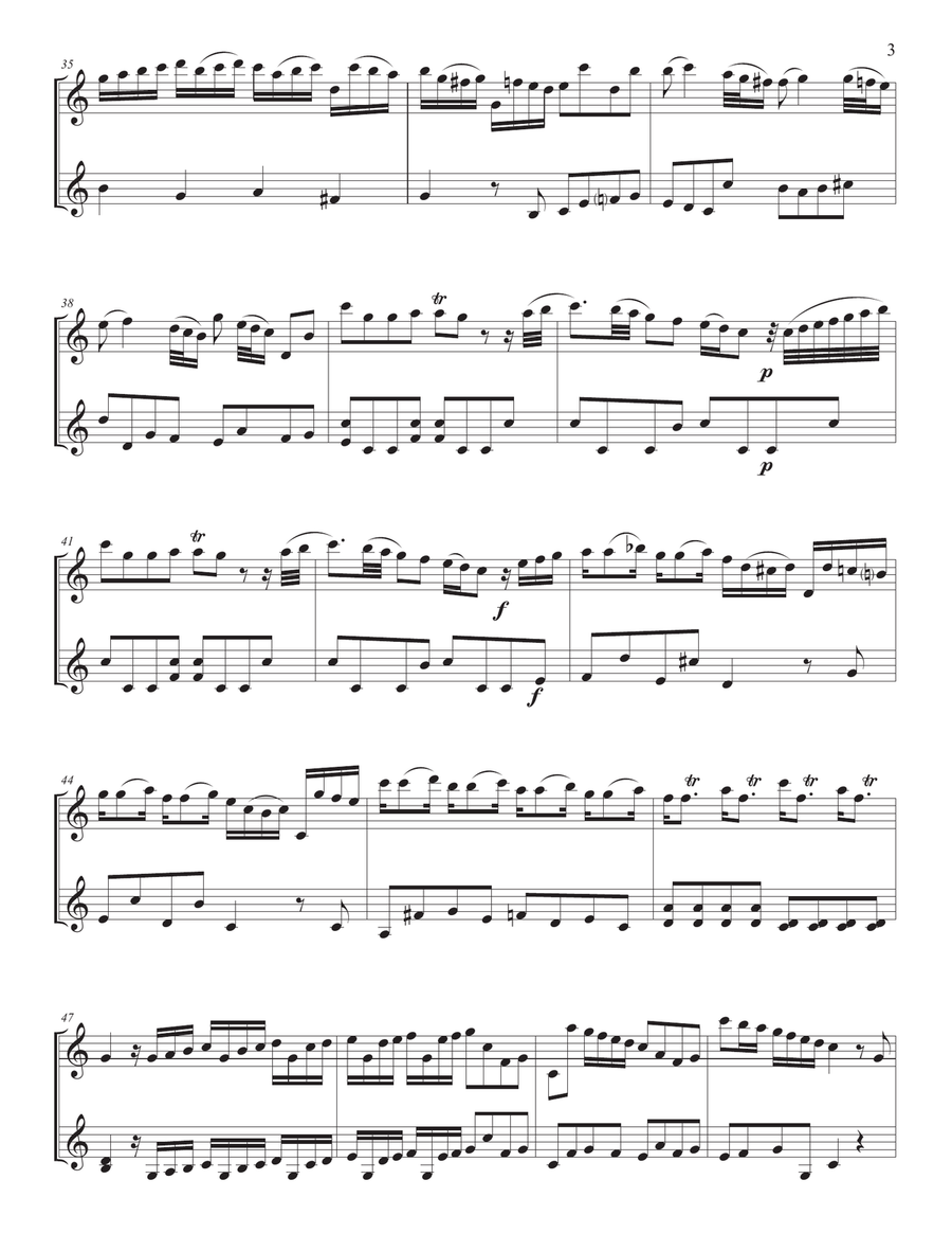 Concerto in a minor, TWV 51:a2 String Duet scores gallery preview page 4