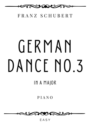 Book cover for Schubert - German Dance No. 3 in A Major - Easy