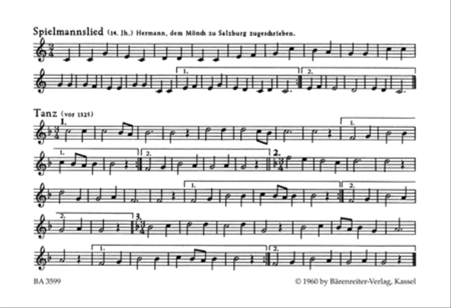Mittelalterliche Spielmannsmusik Soprano Recorder scores gallery preview page 2