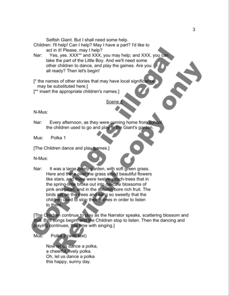 The Selfish Giant (A Children's Opera) (Libretto) Choir scores gallery preview page 9