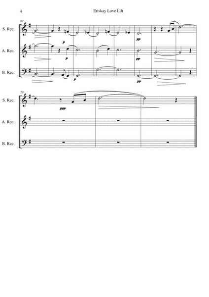 Eriskay love lilt (Vair Mio) for recorder trio image number null
