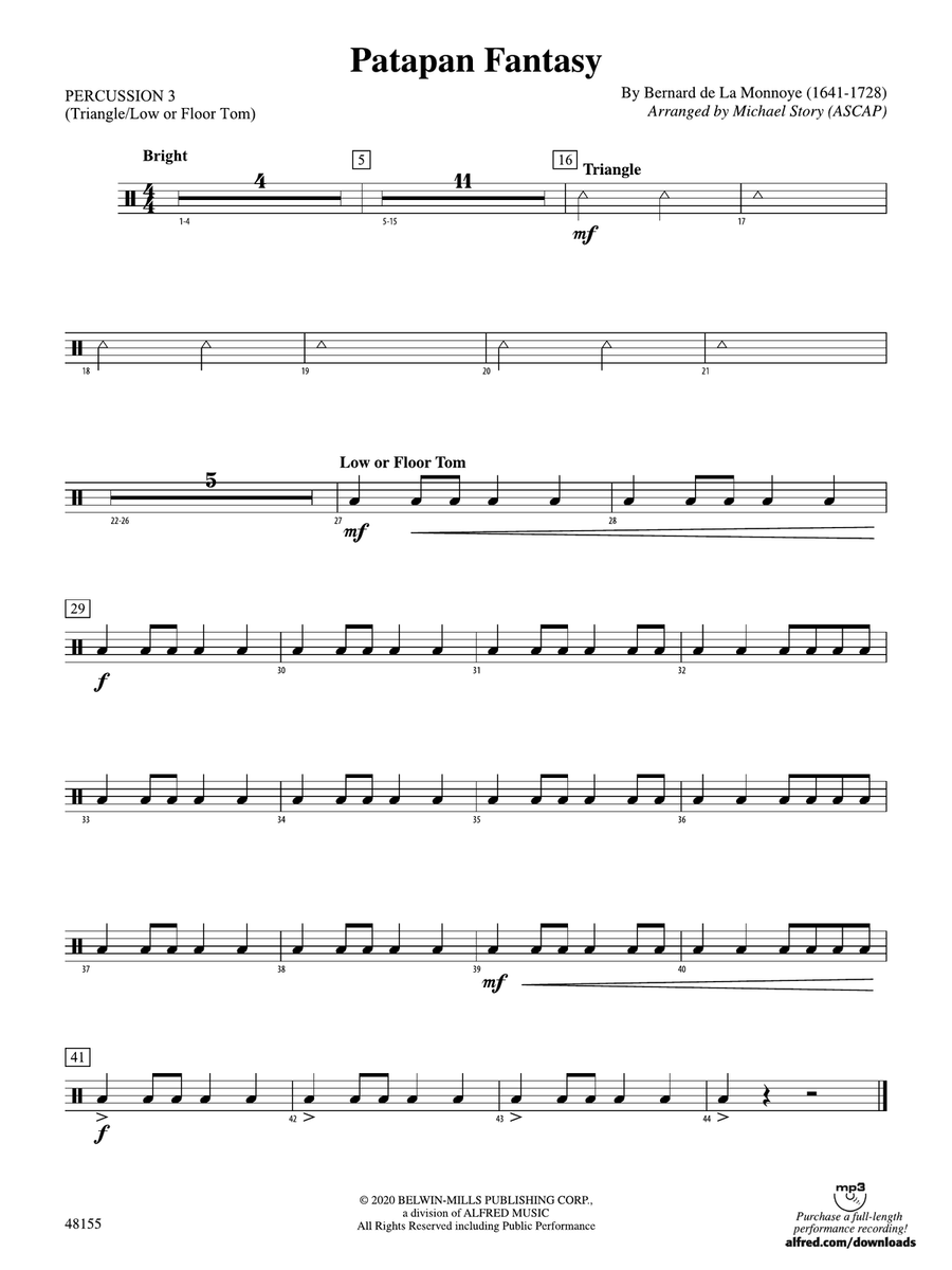 Patapan Fantasy: 3rd Percussion