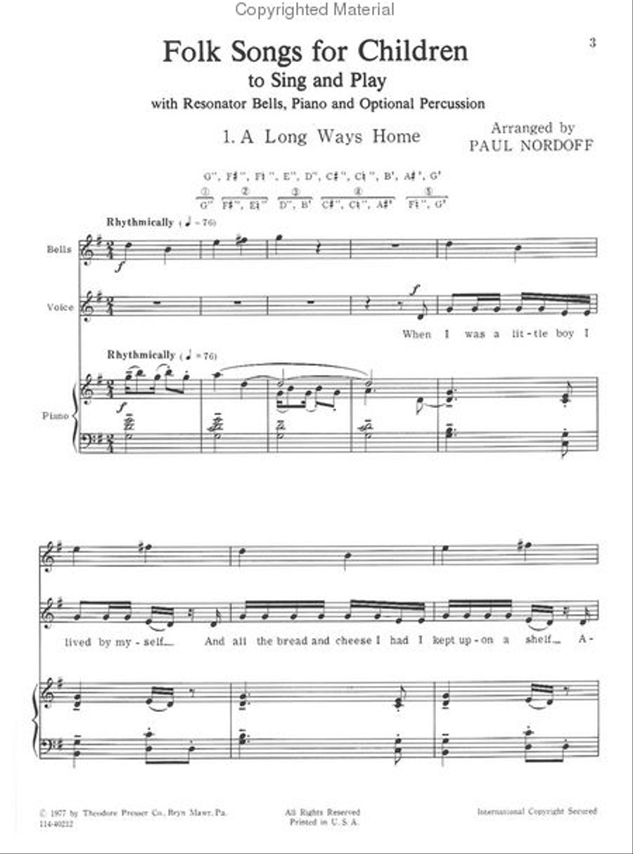 Folk Songs For Children Chamber Music scores gallery preview page 2