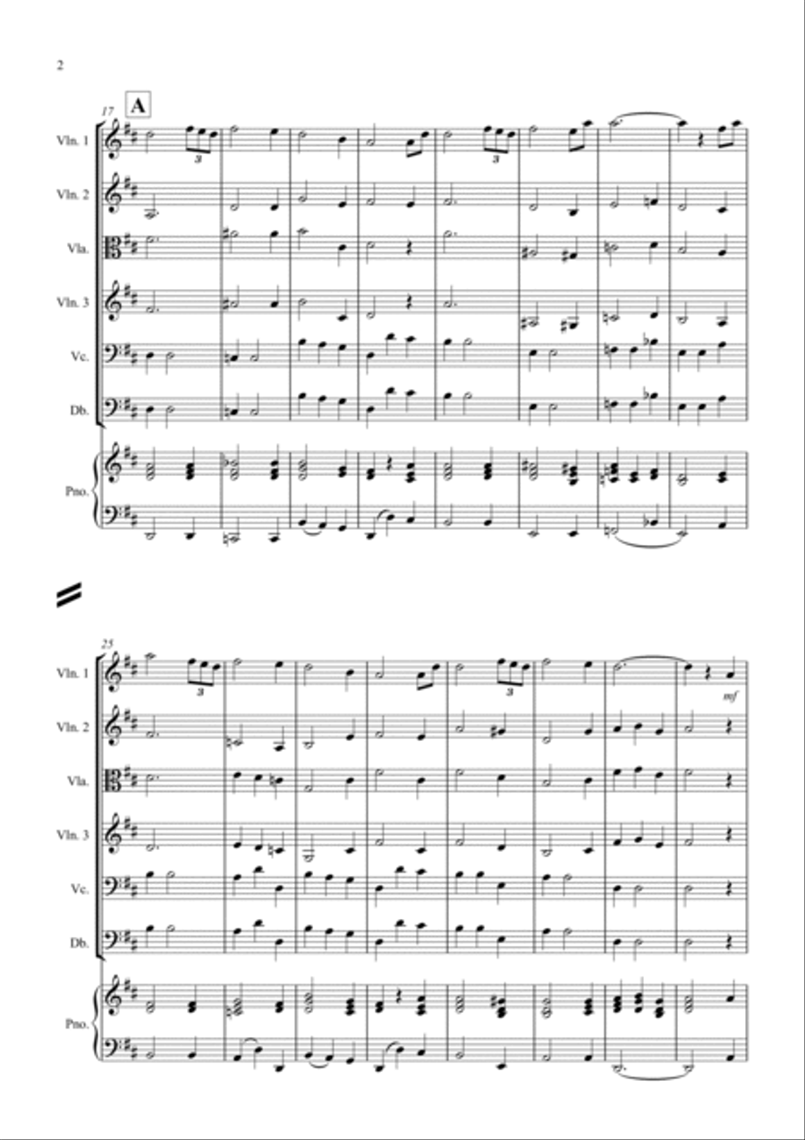 Amazing Grace for String Orchestra String Orchestra scores gallery preview page 2