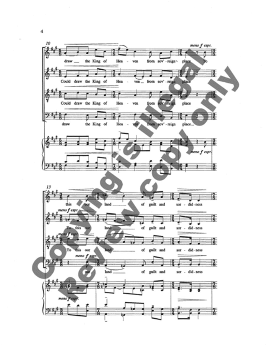 Two Hymns to the Virgin: 1. To Rise Beyond the Stars 4-Part scores gallery preview page 11