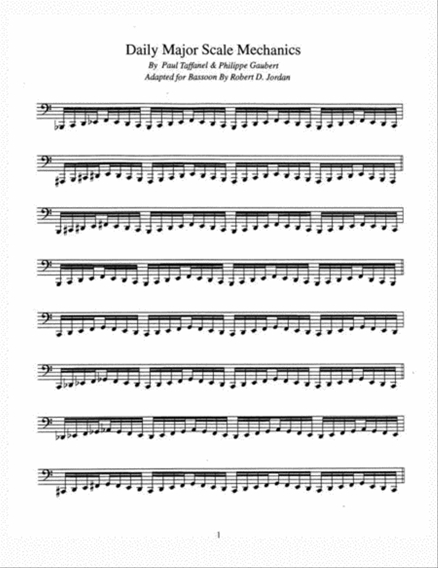 Scale, Arpeggio, and Interval Studies for Bassoon