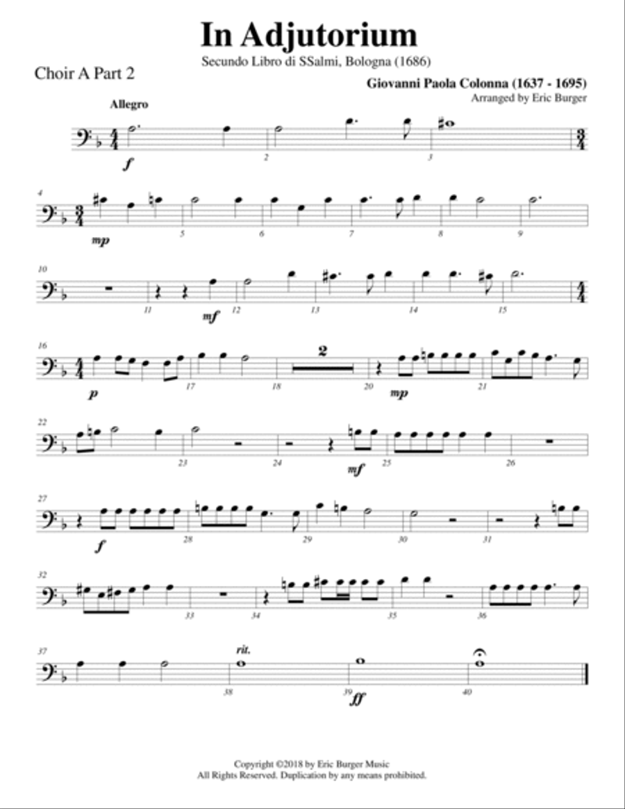 In Adjutorium for Trombone or Low Brass Octet Brass Ensemble scores gallery preview page 5