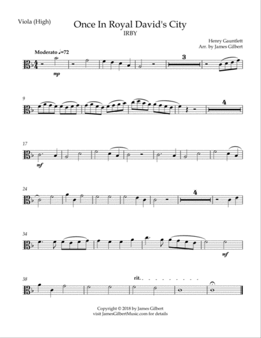 Once In Royal David's City Small Ensemble scores gallery preview page 3