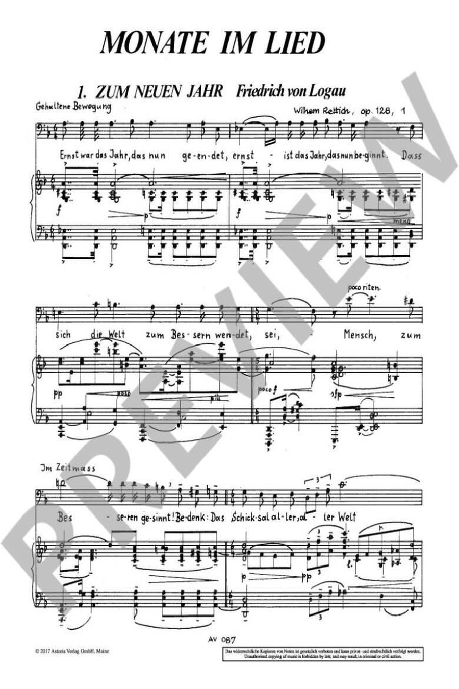 Monate im Lied op. 128 Low Voice scores gallery preview page 2