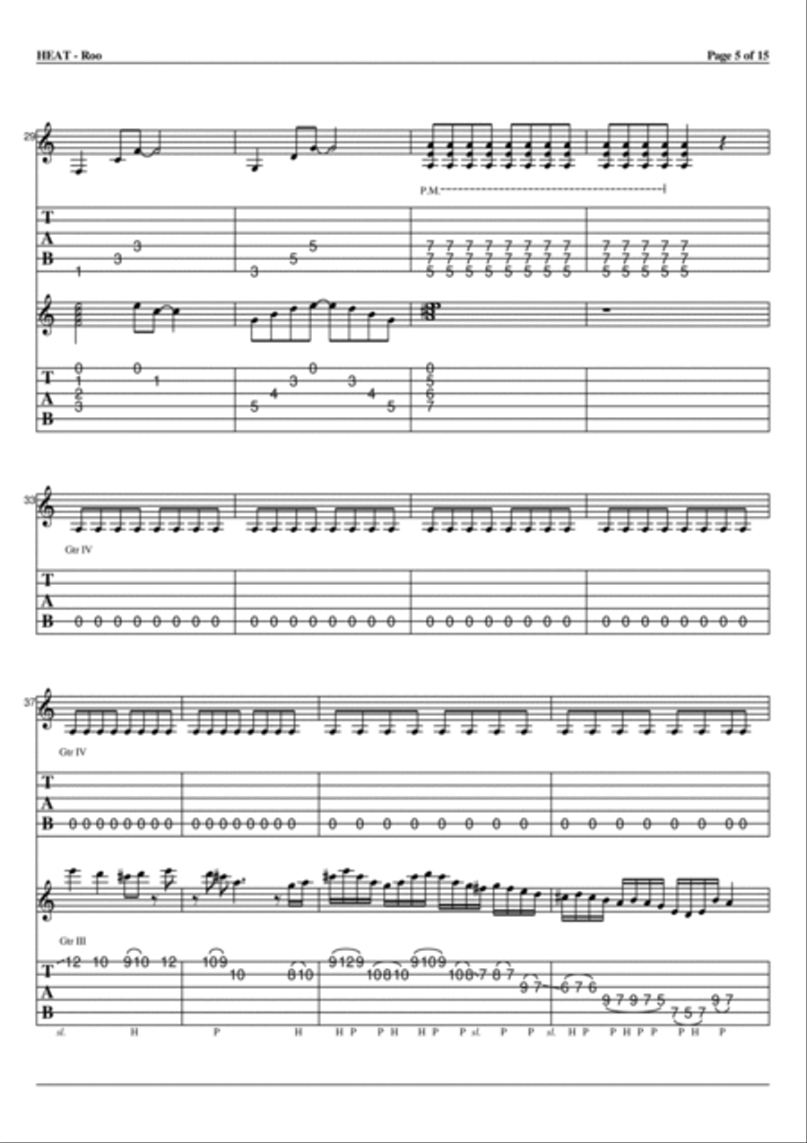 Heat Heat Electric Guitar scores gallery preview page 6