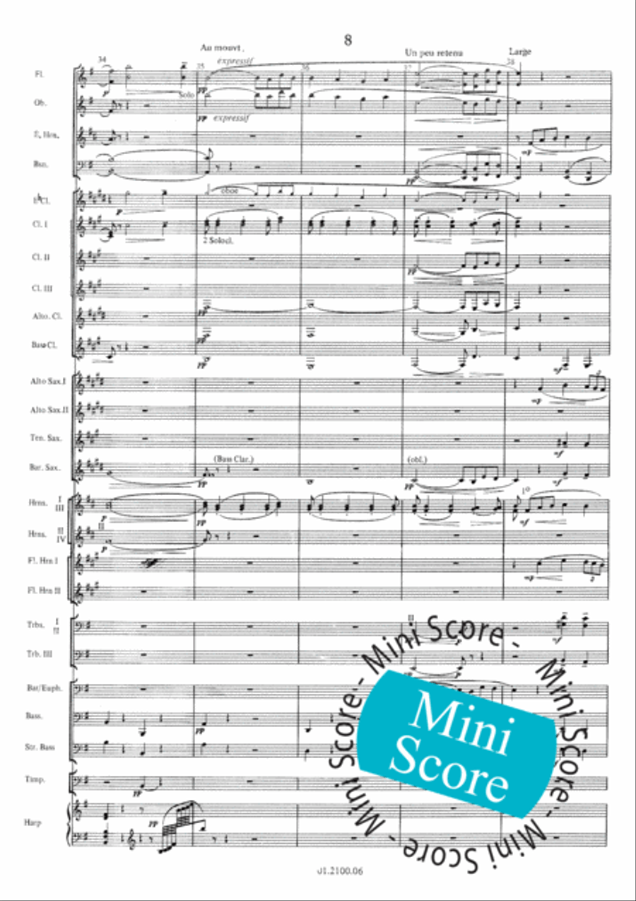 Pavane Pour une Infante Defunte Concert Band scores gallery preview page 12