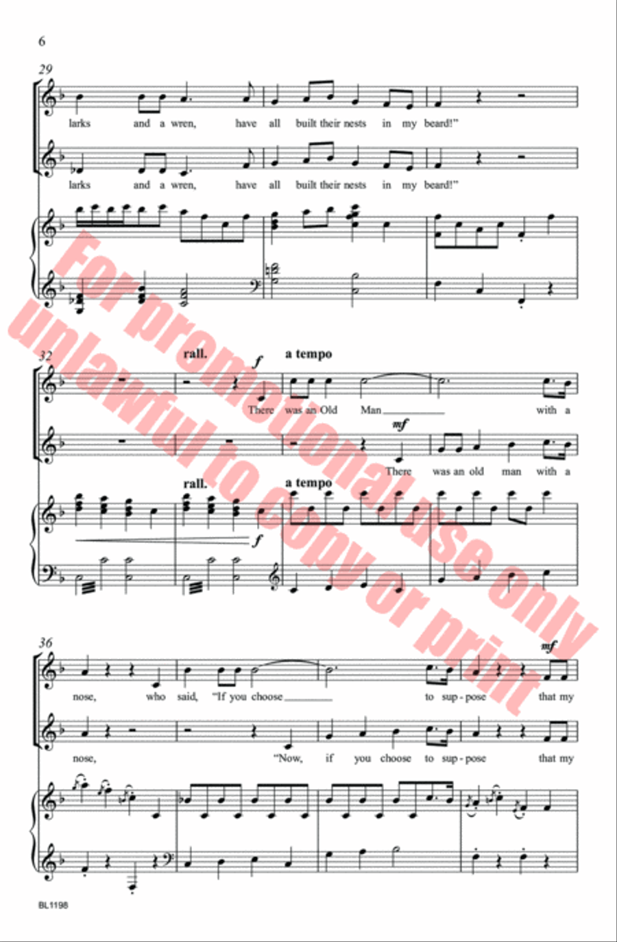 A Song of Nonsense Choir scores gallery preview page 6