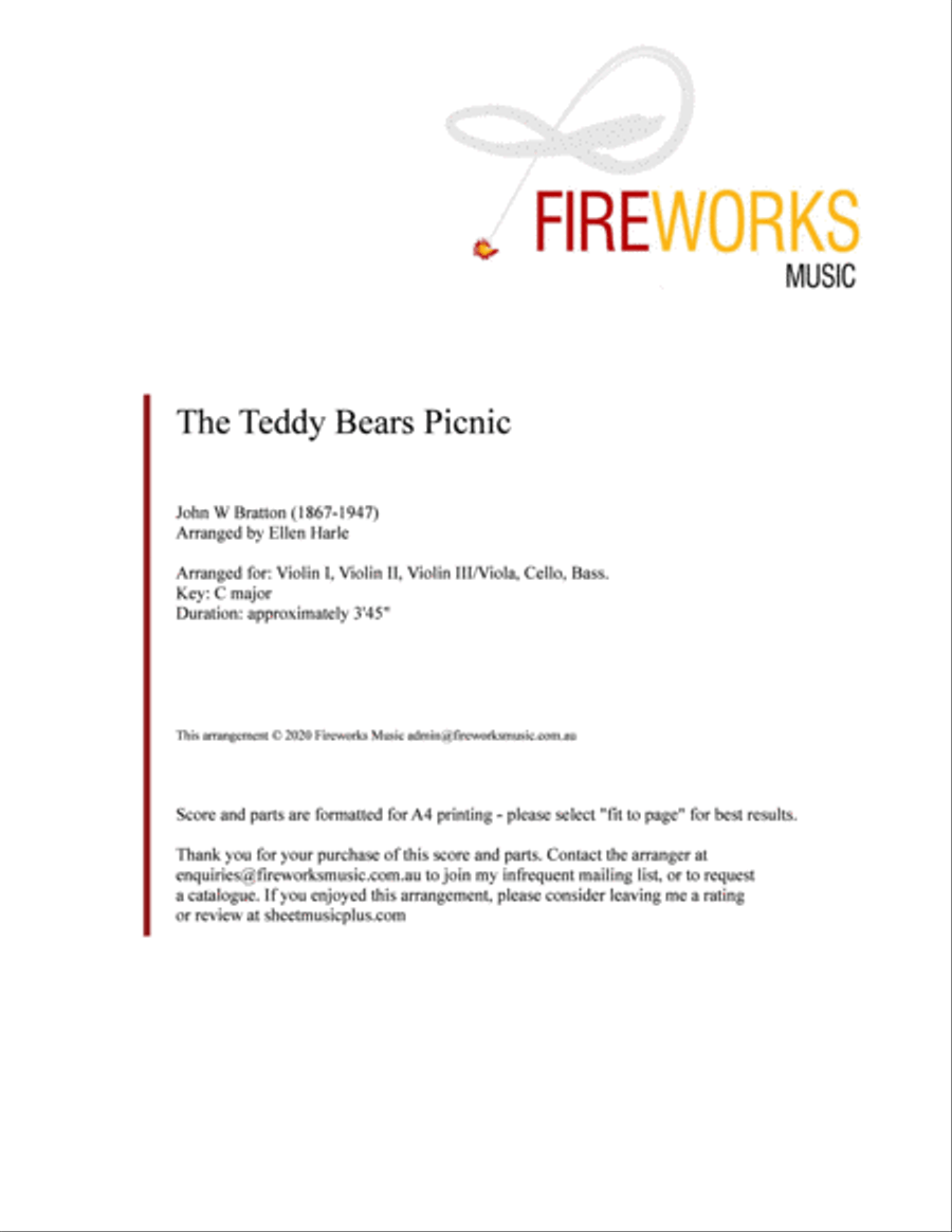 The Teddy Bears Picnic - String Quartet, String Quintet, String Ensemble or Orchestra String Quartet scores gallery preview page 2