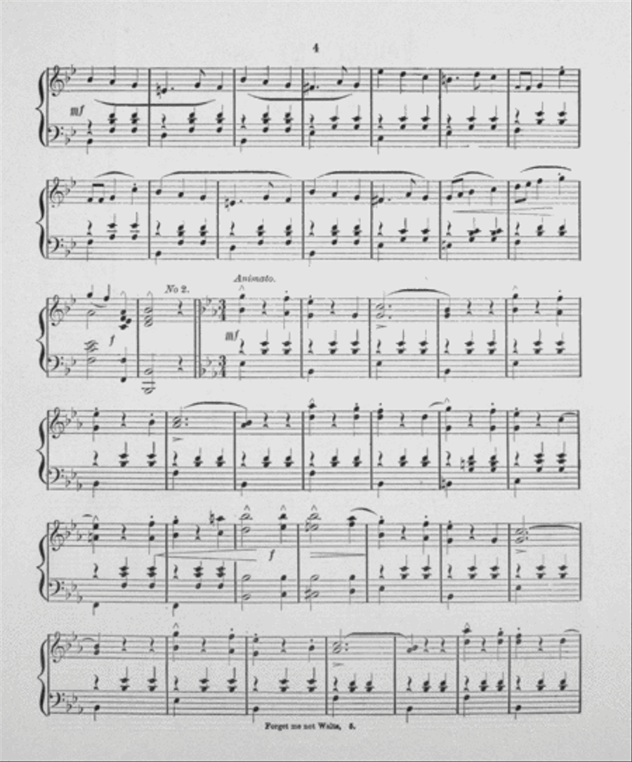 Oscar Wilde. Forget-Me-Not Waltzes Piano Solo scores gallery preview page 3
