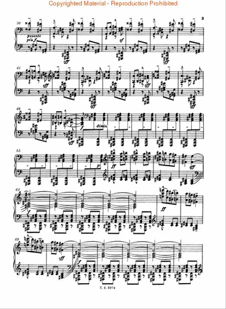 Allegro Barbaro Piano Solo scores gallery preview page 3
