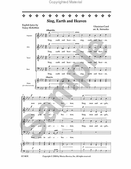 Sing, Earth and Heaven image number null