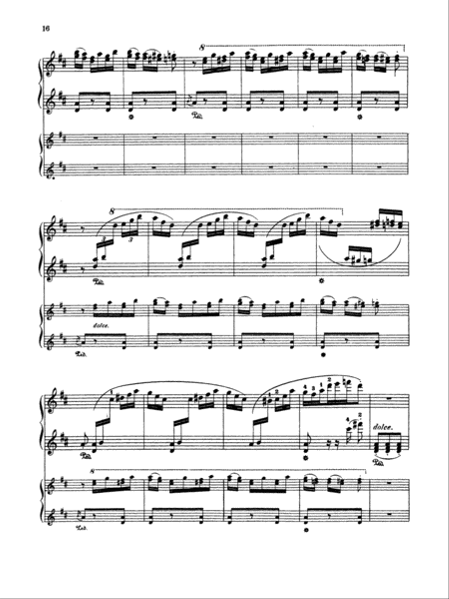 Liszt: Spanish Rhapsody (Arr. Feruccio Busoni) Piano Duet scores gallery preview page 2