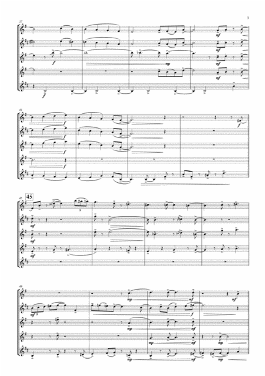 God Rest Ye Tipsy Gentlemen for Saxophone Quintet Saxophone Quintet scores gallery preview page 3
