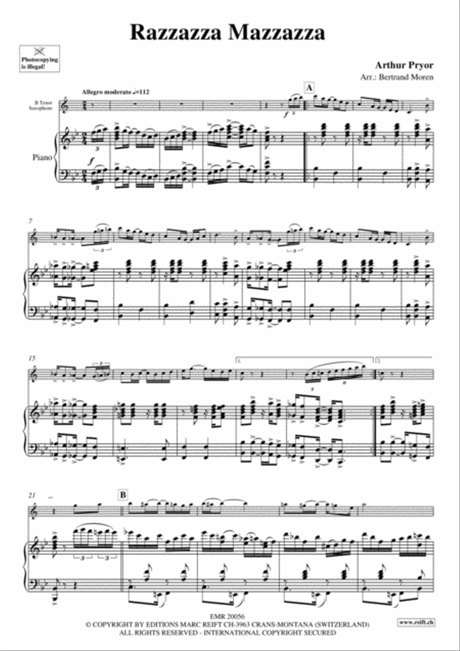 Razzazza Mazzazza Razzazza Mazzazza Tenor Saxophone scores gallery preview page 3