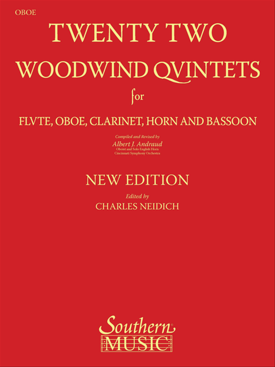 22 Woodwind Quintets – New Edition