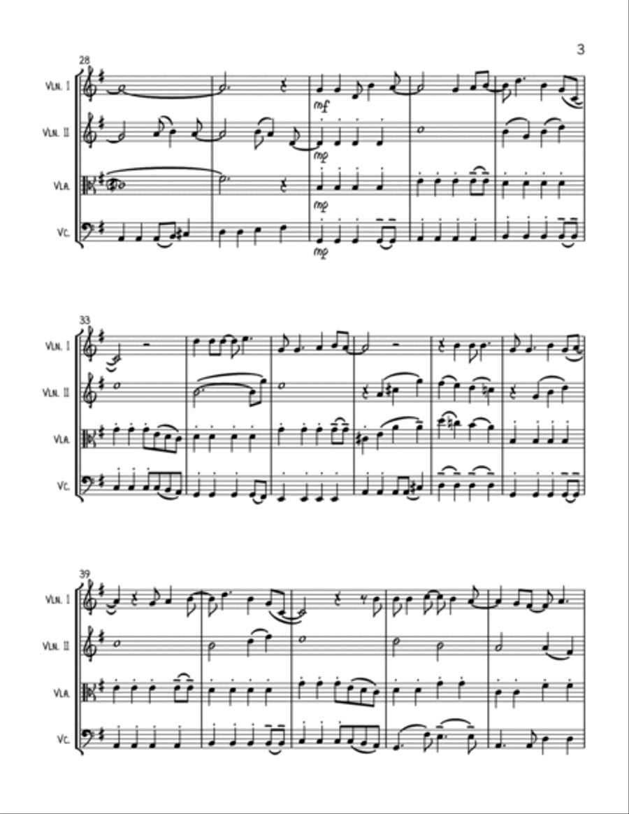 Daydream Believer String Quartet scores gallery preview page 3