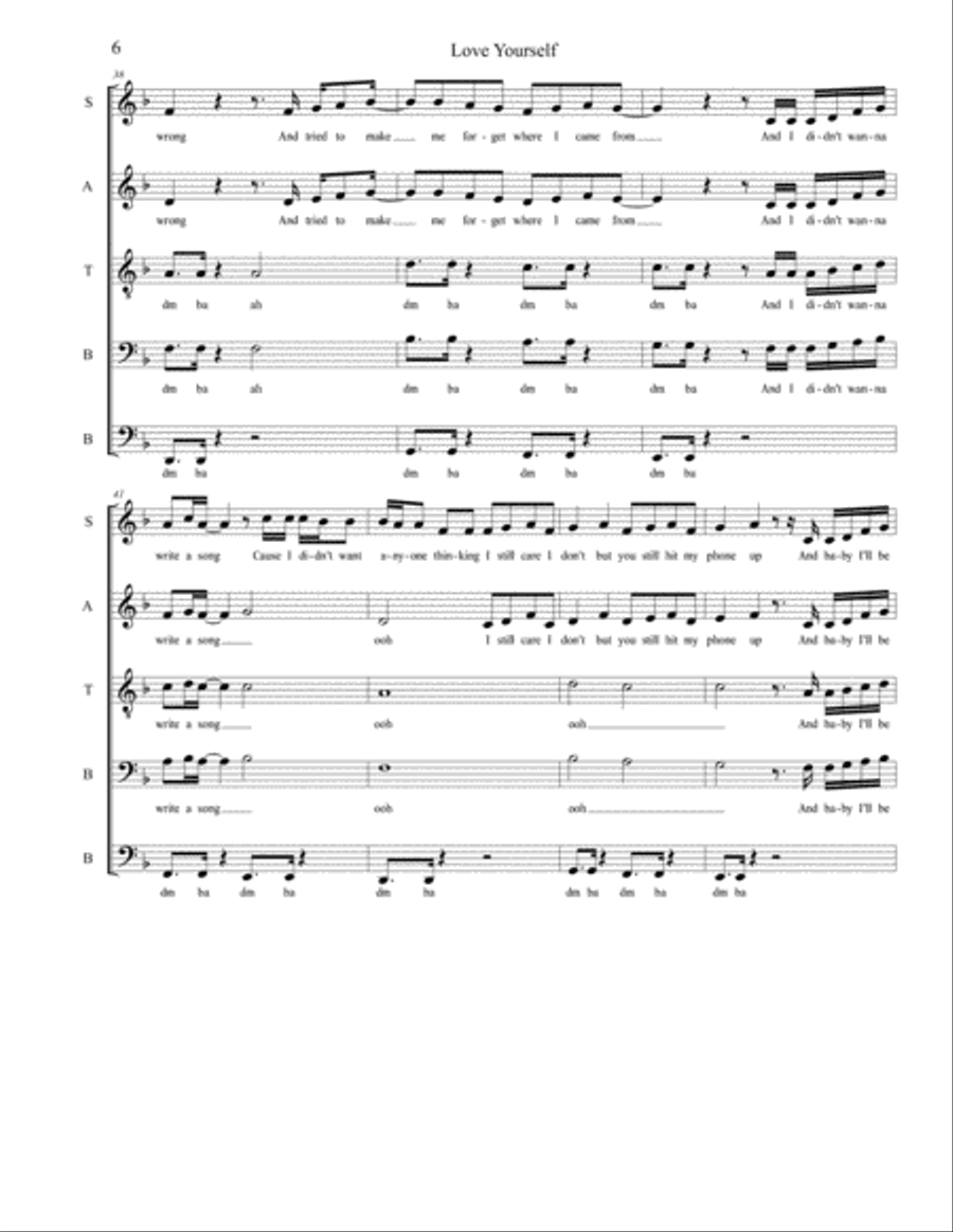 Love Yourself Small Ensemble scores gallery preview page 6
