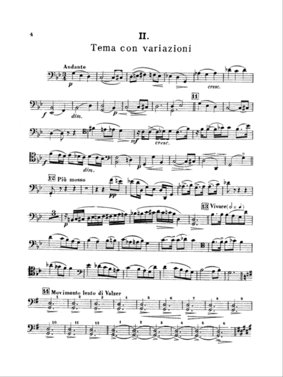 String Quartet in D Major (1907): Cello String Quartet scores gallery preview page 4