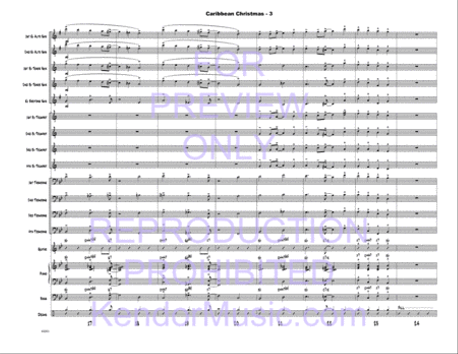 Caribbean Christmas Jazz Ensemble scores gallery preview page 4