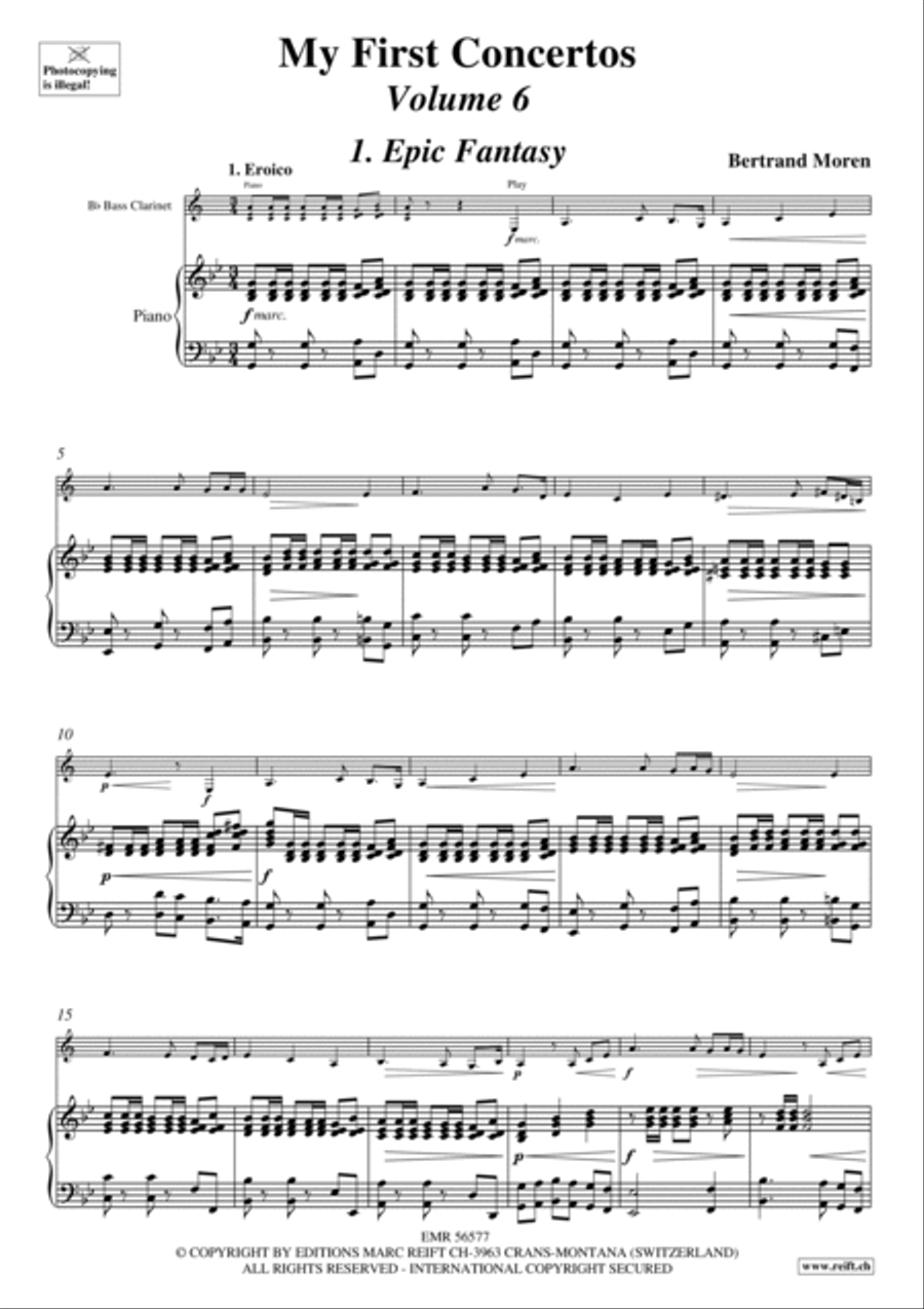 My First Concertos Volume 6 Bass Clarinet scores gallery preview page 4