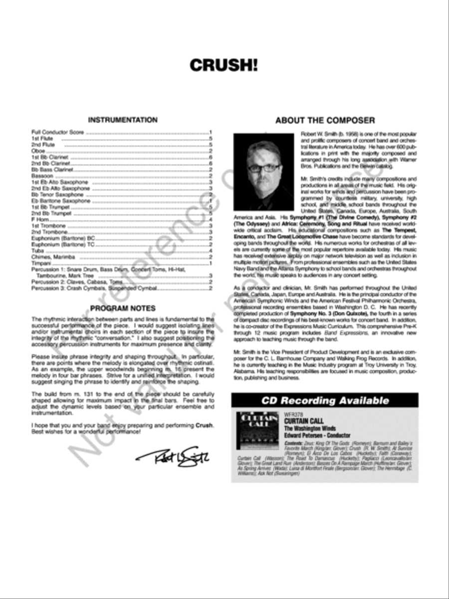 Crush Concert Band scores gallery preview page 3
