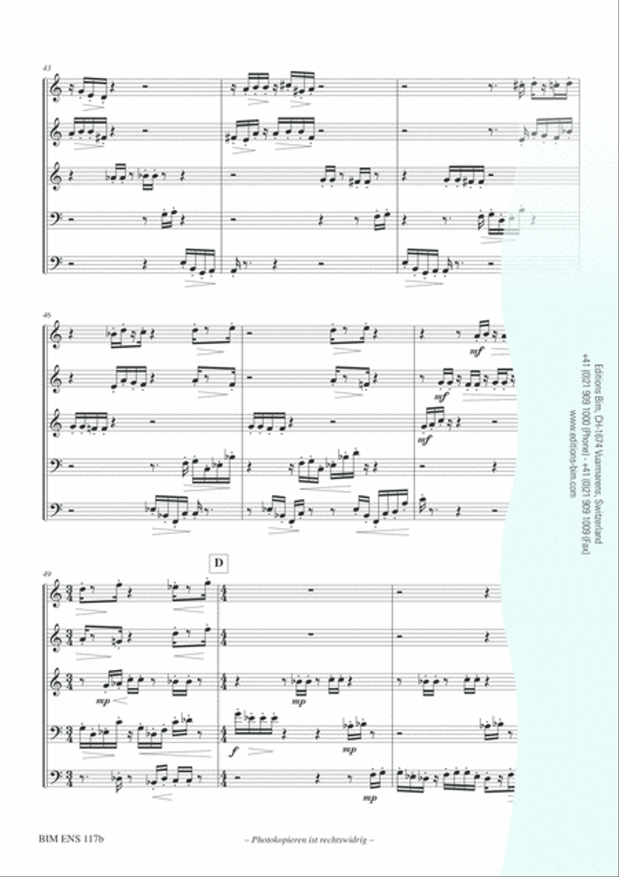 Strata Brass Quintet scores gallery preview page 4