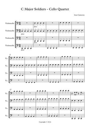 Book cover for C Major Soliders - Cello Quartet