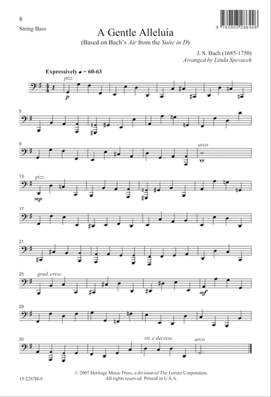 A Gentle Alleluia 4-Part scores gallery preview page 8